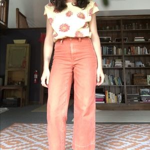 Madewell wide leg cropped pants Size 23.